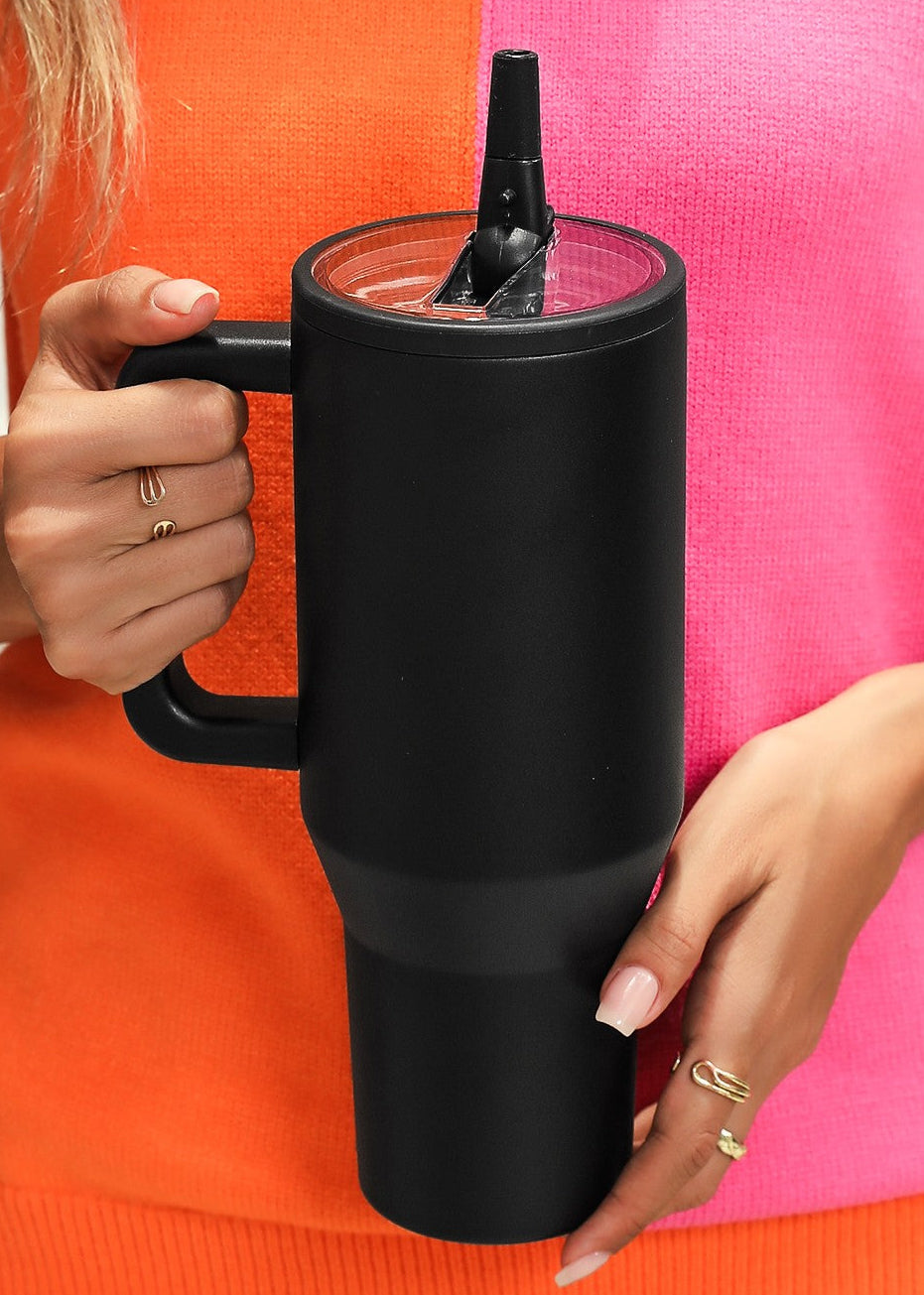 Thirsty Girl | Spill Proof Cup {Black}