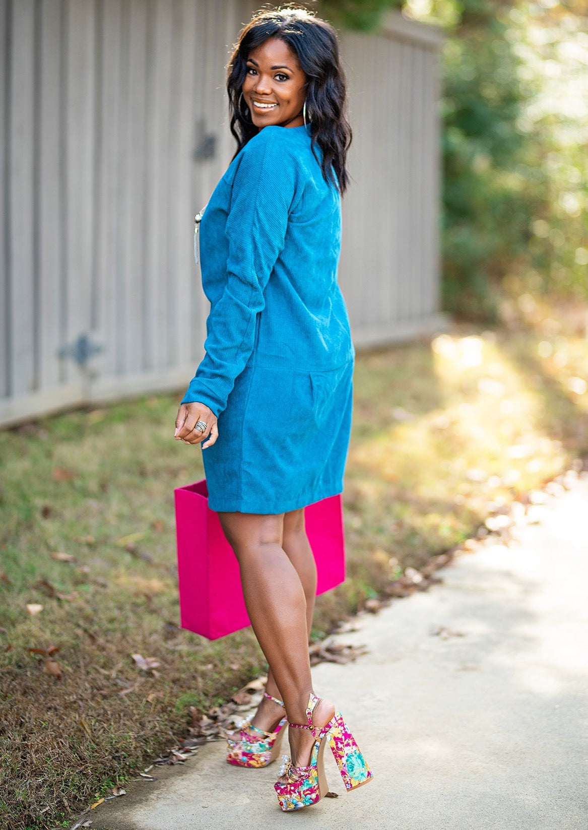 Cricket | Corduroy Dress {Teal}