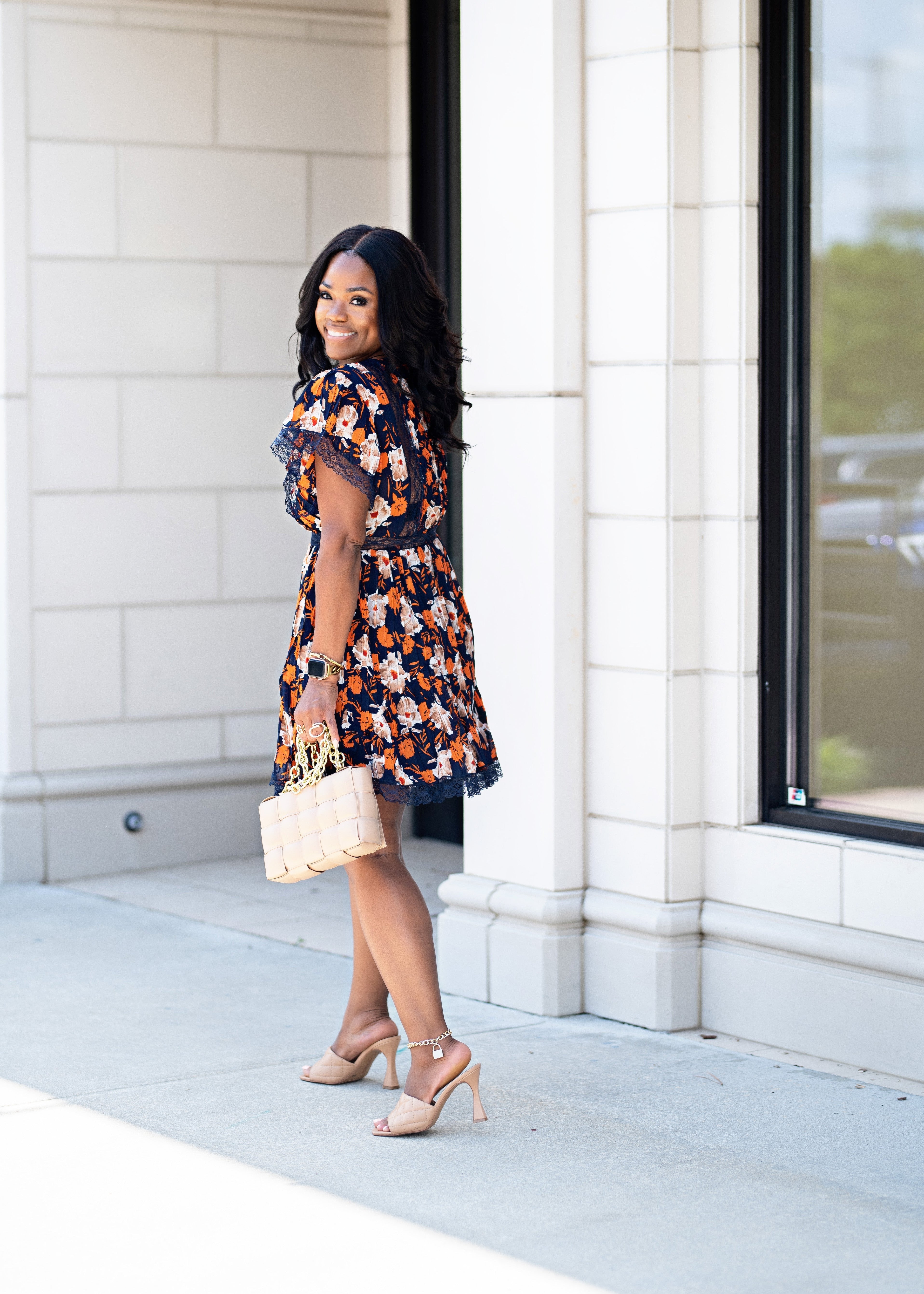 Stacia | Babydoll Dress {Navy + Orange} PLEASE READ DESCRIPTION