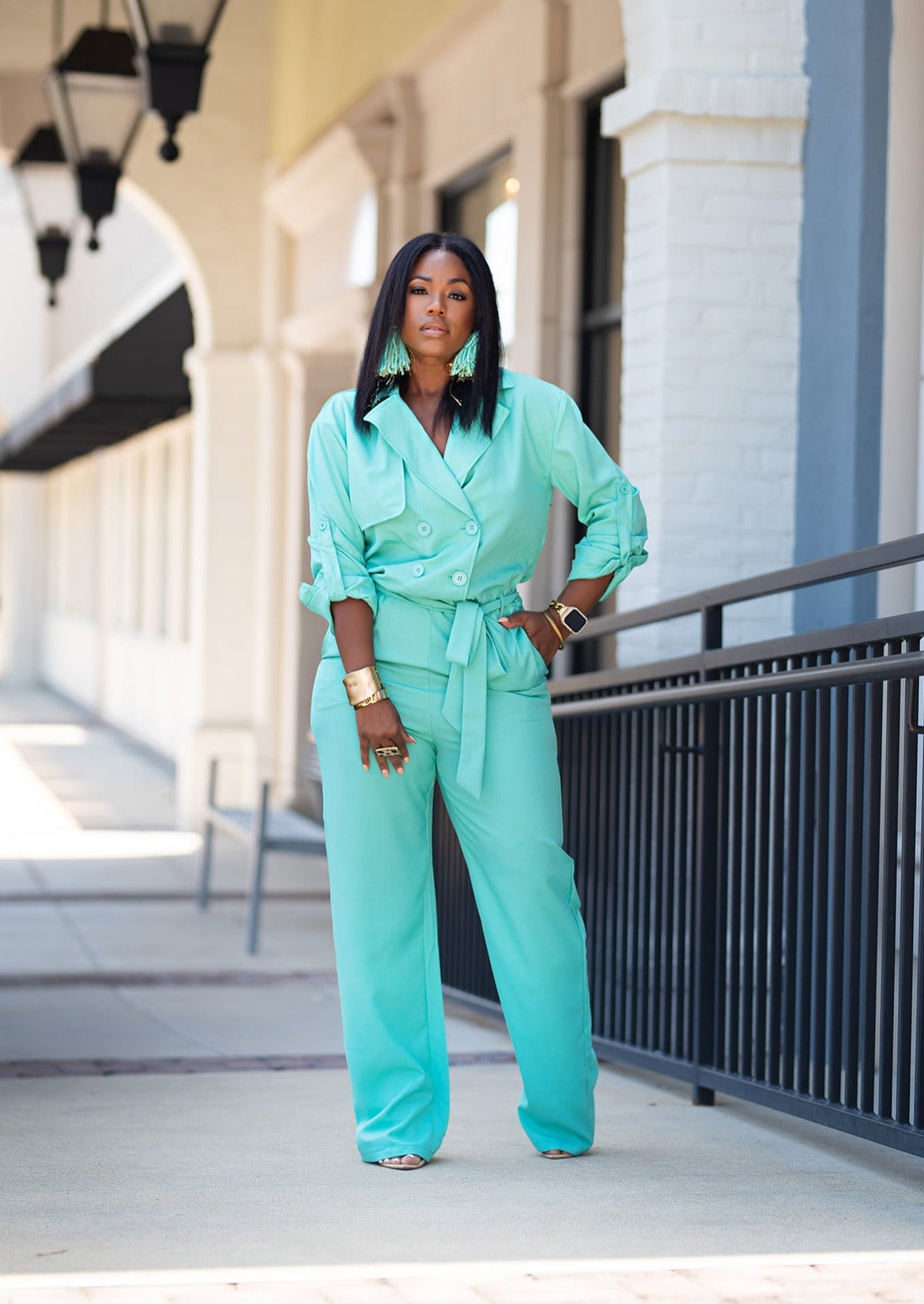 Tiffany | Belted Jumpsuit {Tiffany Blue} PLEASE READ DESCRIPTION